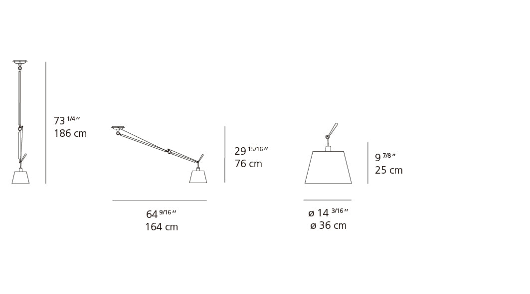 Tolomeo Shade Off Center Suspension