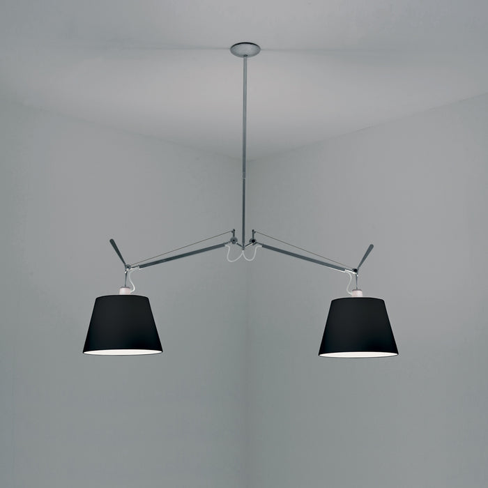 Tolomeo Double Shade Suspension by Artemide  - Black Finish