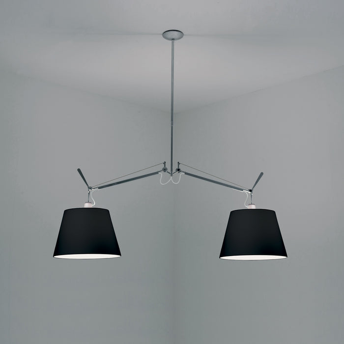 Tolomeo Double Shade Suspension by Artemide  - Black Finish