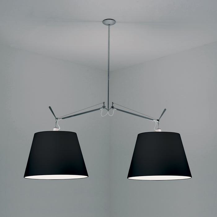 Tolomeo Double Shade Suspension by Artemide  - Black Finish