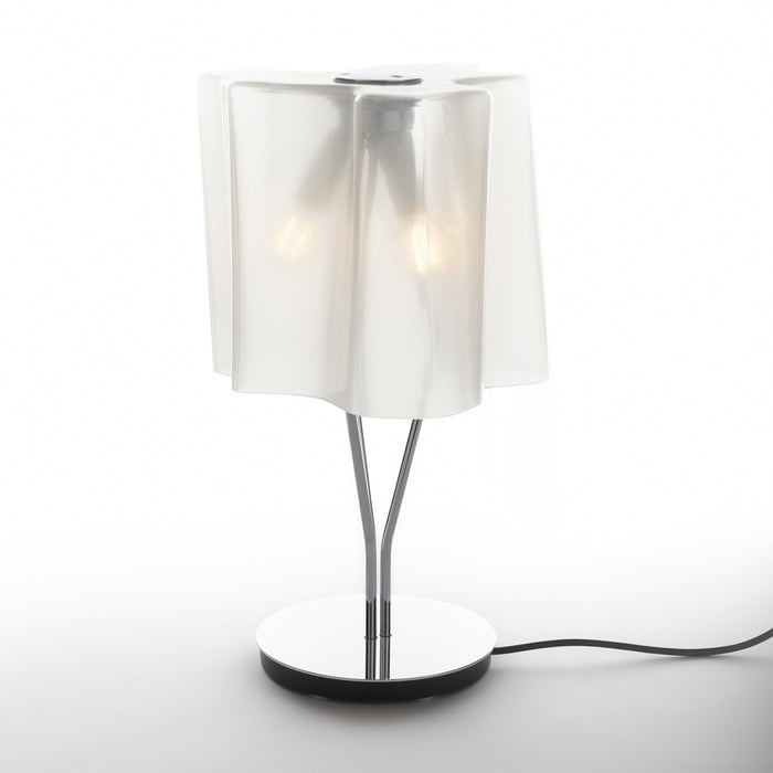 Logico Mini Table Lamp by Artemide  - Chrome/White Finish