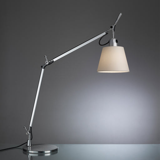Tolomeo Shade Desk Lamp with Base by Artemide  - Parchment Paper Finish
