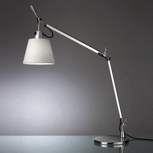Tolomeo Shade Desk Lamp with Base by Artemide  - Grey Fiber Finish
