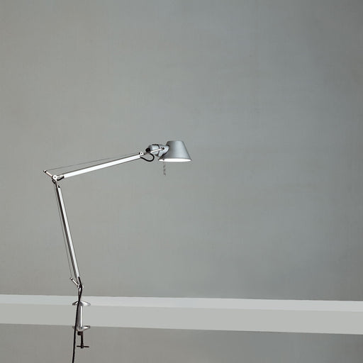 Tolomeo Mini Desk Lamp with Clamp by Artemide  - Aluminum Finish