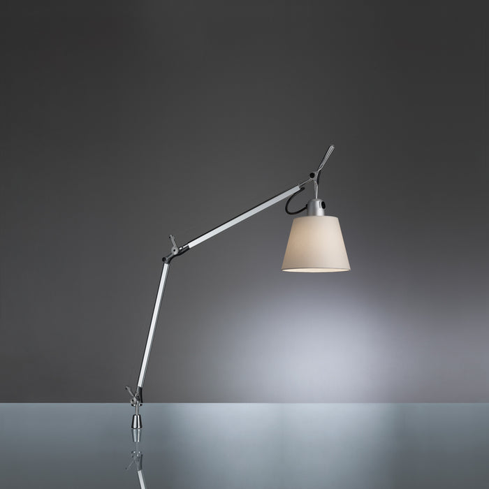 Tolomeo Shade Desk Lamp with In Set Pivot by Artemide  - Parchment Paper Finish