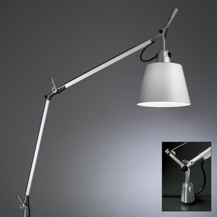 Tolomeo Shade Desk Lamp with In Set Pivot by Artemide  - Grey Fiber Finish