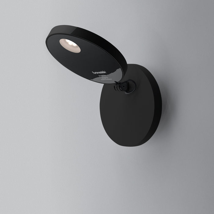 Demetra Spot Wall Light by Artemide  - Matte Black Finish