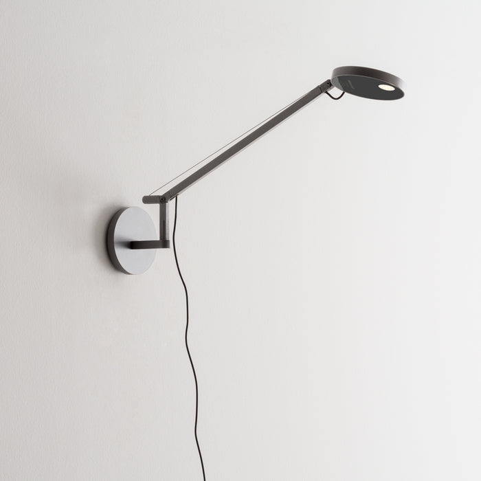 Demetra Micro Swing Arm Wall Light by Artemide  - Anthracite Finish