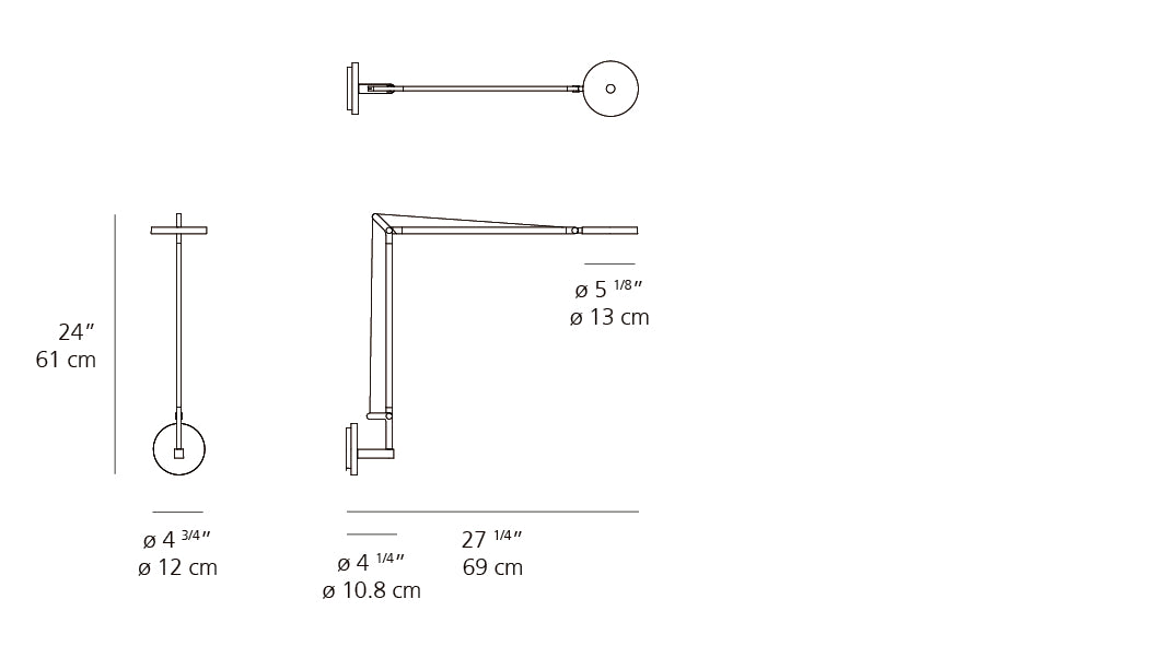Demetra Plug In Swing Arm Wall Light