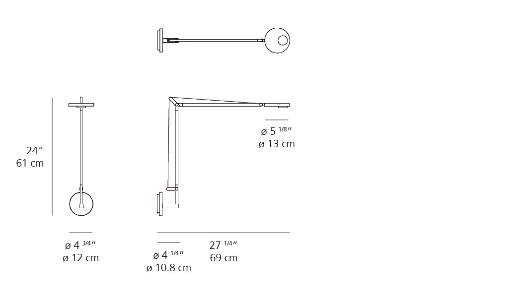 Demetra Professional Plug-In Wall Light