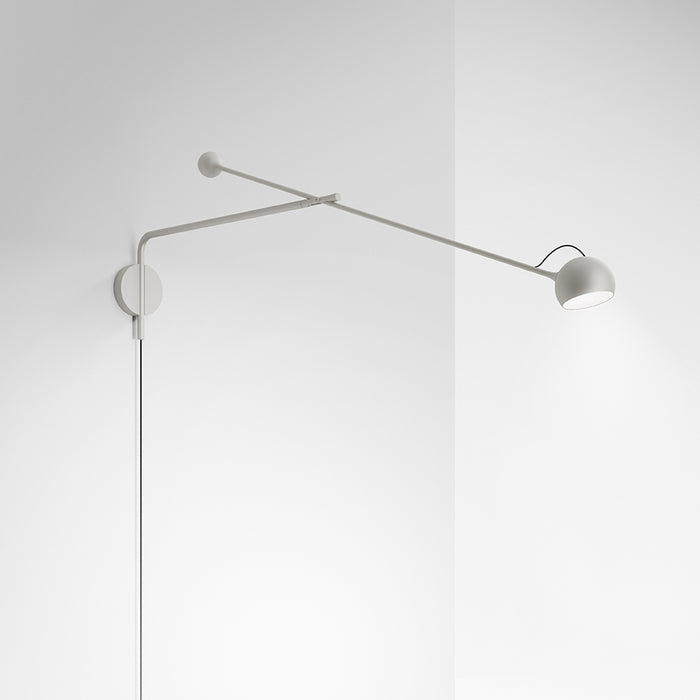Ixa Arm Plug-In Wall Sconce by Artemide  - White Finish