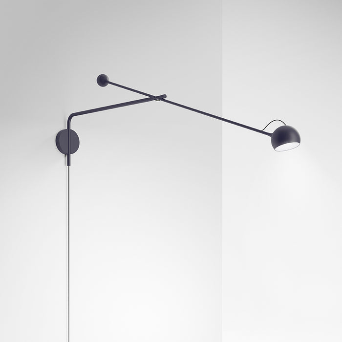 Ixa Arm Plug-In Wall Sconce by Artemide  - Blue Finish