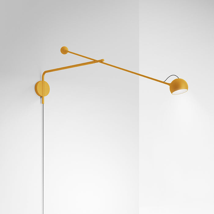 Ixa Arm Plug-In Wall Sconce by Artemide  - Yellow Finish