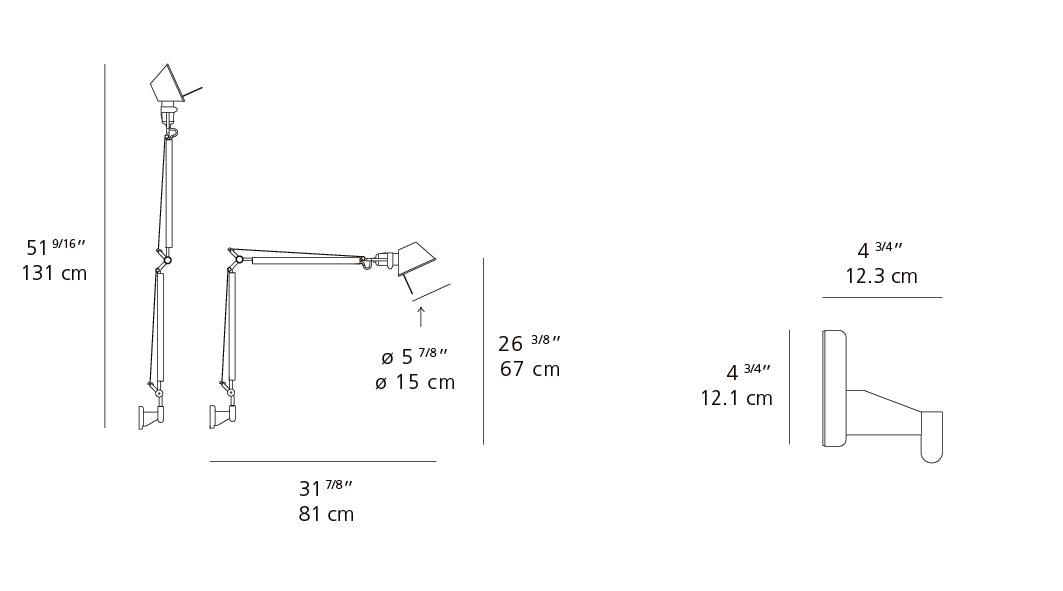 Tolomeo Classic Hardwire Wall Light