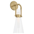 Load image into Gallery viewer, Larkin Conical Bracketed LED Wall Sconce brass
