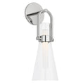 Load image into Gallery viewer, Larkin Conical Bracketed LED Wall Sconce polished nickel
