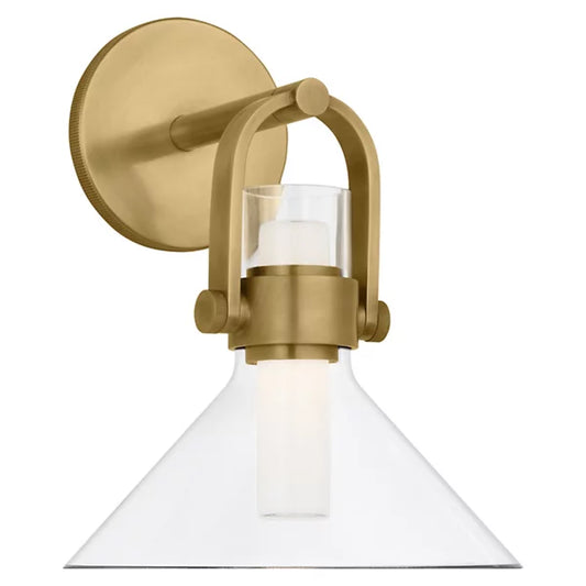 Larkin Empire Bracketed LED Wall Sconce brass