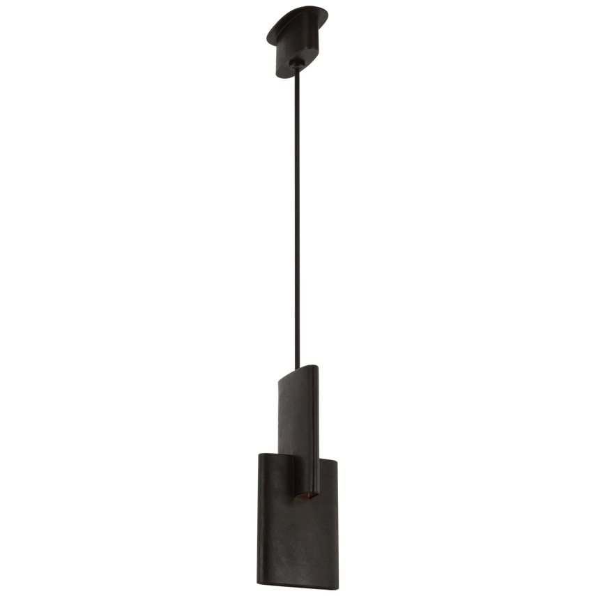 Lotura 8" Intersecting Pendant Black Finish