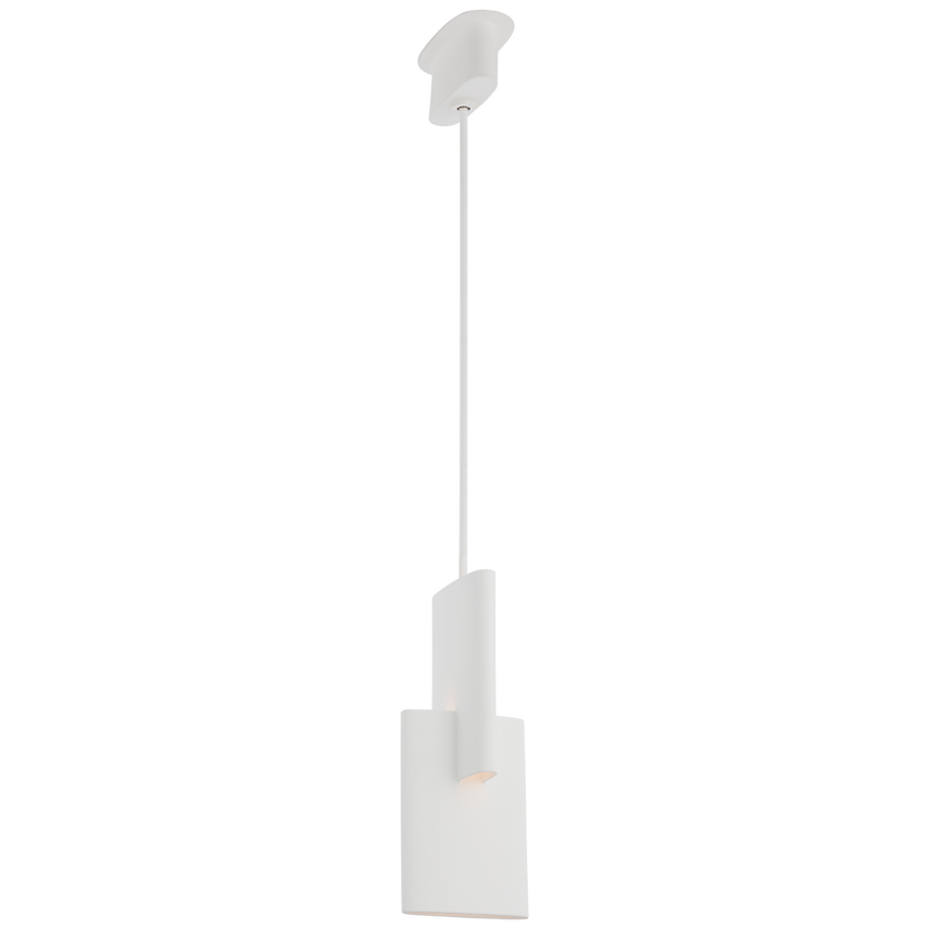 Lotura 8" Intersecting Pendant White Finish