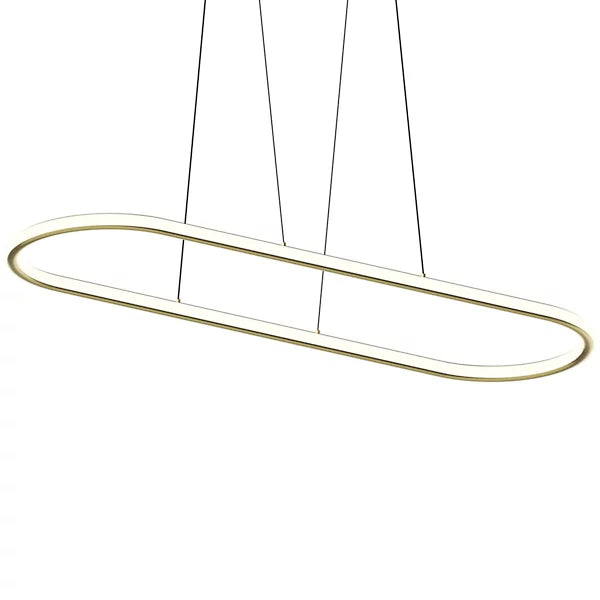 Luna Racetrack LED Pendant - Brass