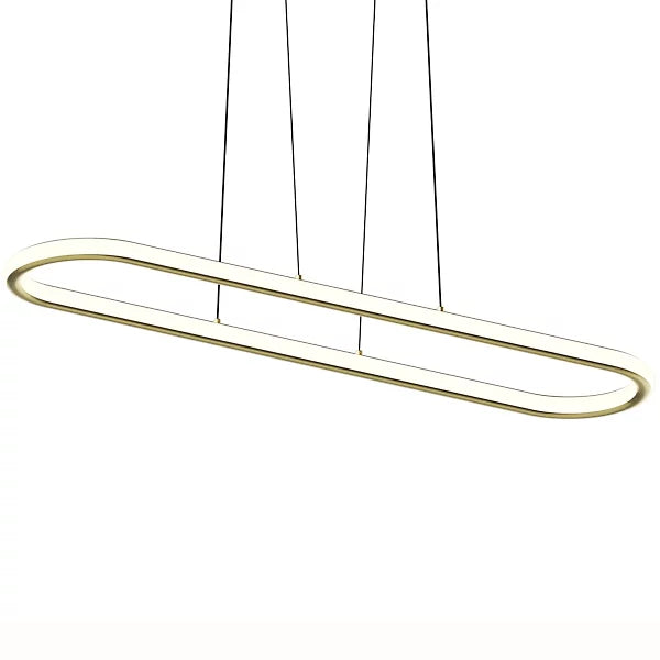 Luna Racetrack LED Pendant - Brass