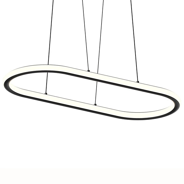 Luna Racetrack LED Pendant - Satin Black