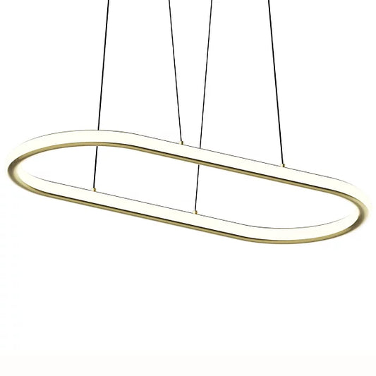 Luna Racetrack LED Pendant - Brass