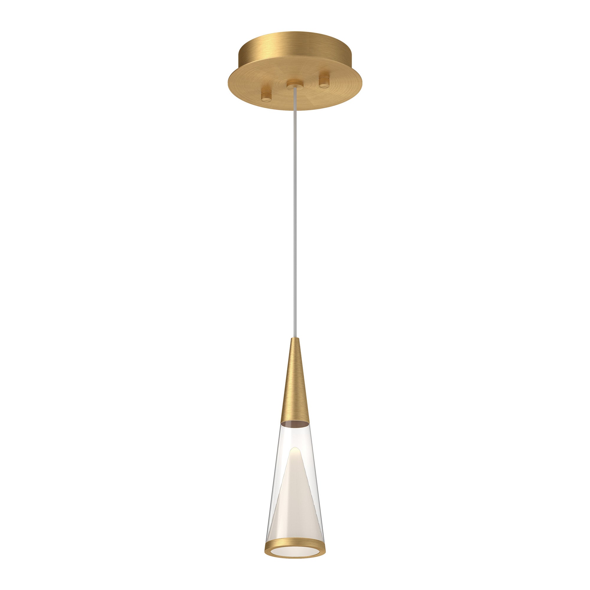 Malabar LED Pendant in Brushed Gold Finish | Kuzco Lighting