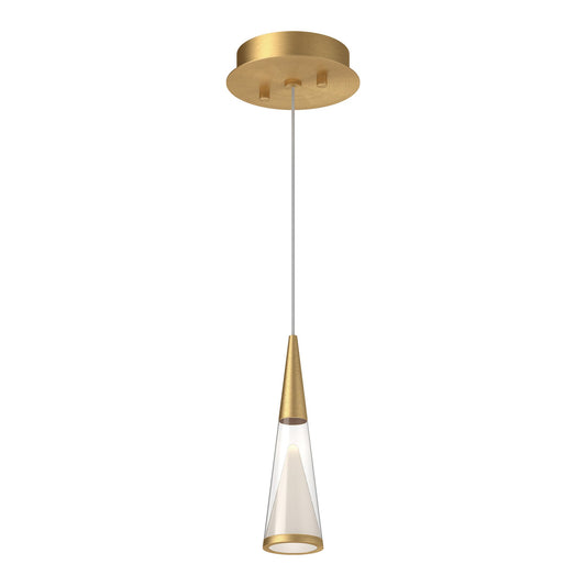 Malabar LED Pendant in Brushed Gold Finish | Kuzco Lighting
