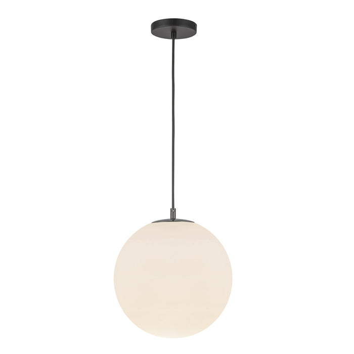 Marco Pendant in Black/Opal Glass Finish | Kuzco Lighting