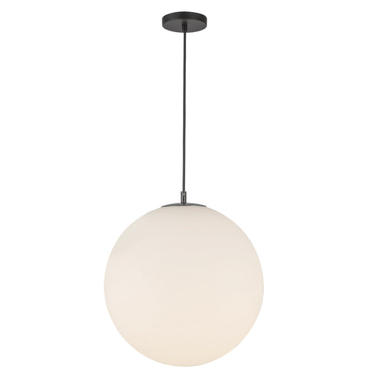 Marco Pendant in Black/Opal Glass Finish | Kuzco Lighting