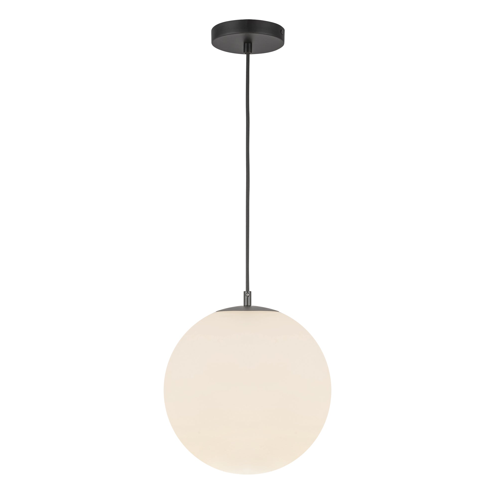 Marco LED Pendant in Black/Opal Glass Finish | Kuzco Lighting