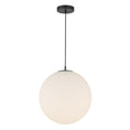 Load image into Gallery viewer, Marco LED Pendant in Black/Opal Glass Finish | Kuzco Lighting
