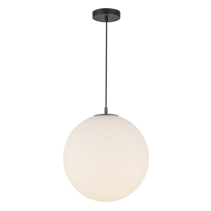 Marco LED Pendant in Black/Opal Glass Finish | Kuzco Lighting