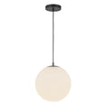 Load image into Gallery viewer, Marco LED Pendant in Black/Opal Glass Finish | Kuzco Lighting
