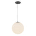 Marco LED Pendant in Black/Opal Glass Finish | Kuzco Lighting