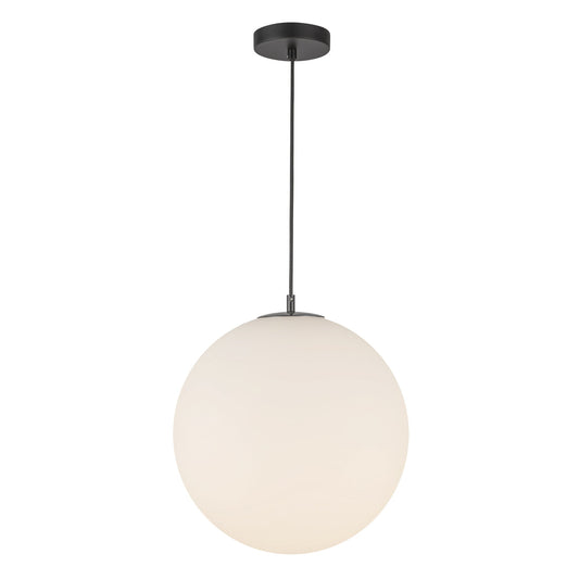 Marco LED Pendant in Black/Opal Glass Finish | Kuzco Lighting