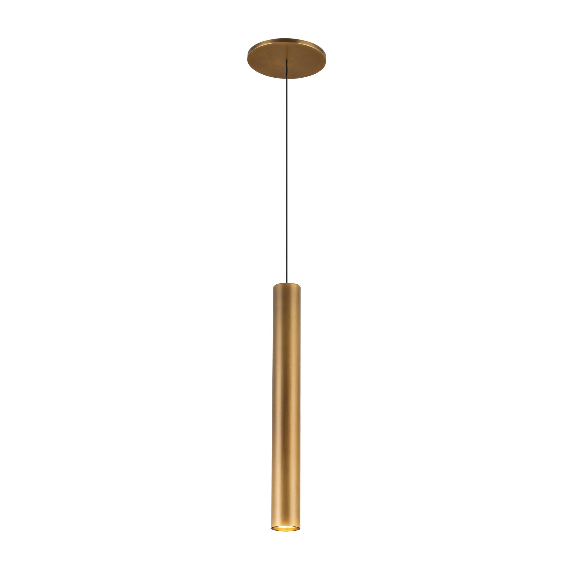 Mason LED Pendant in Vintage Brass Finish | Kuzco Lighting