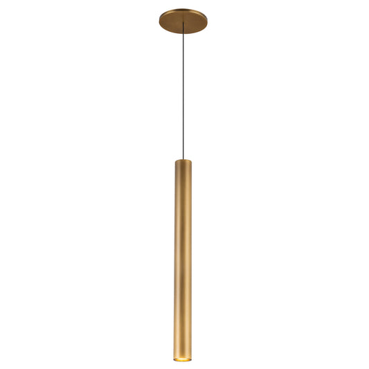 Mason LED Pendant in Vintage Brass Finish | Kuzco Lighting