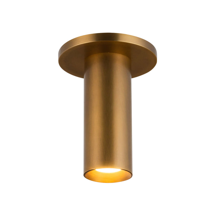 Mason LED Semi-Flush Mount in Vintage Brass Finish | Kuzco Lighting