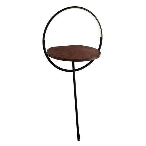 Maya LED Floor Lamp in Black/Walnut Finish | Kuzco Lighting