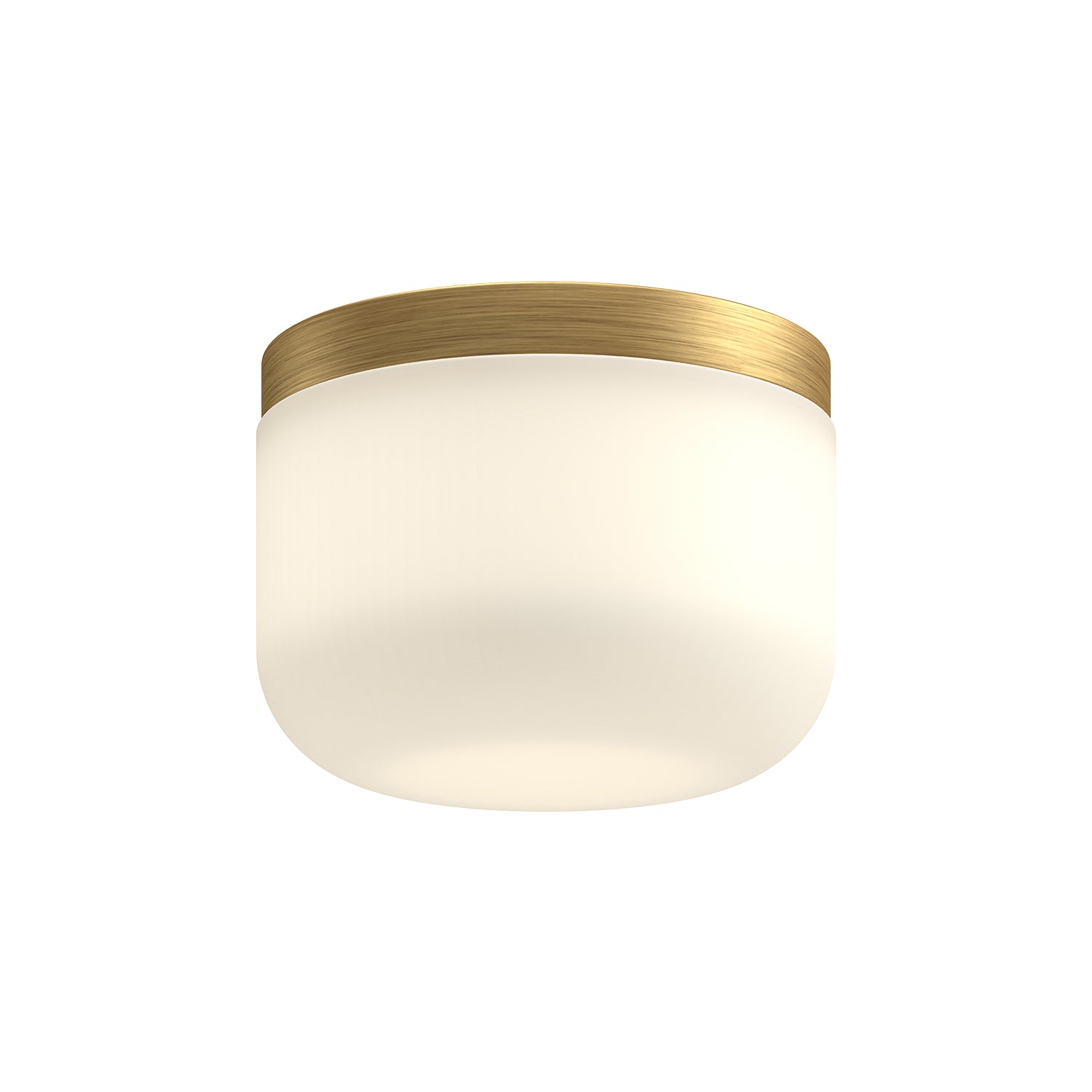 Mel LED Flush Mount in Brushed Gold/Opal Glass Finish | Kuzco Lighting