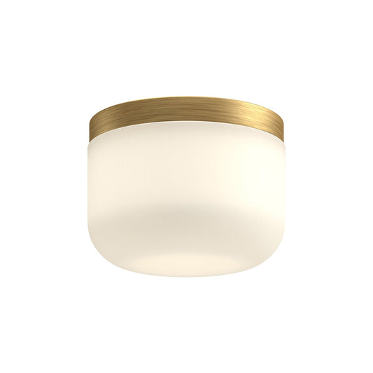 Mel LED Flush Mount in Brushed Gold/Opal Glass Finish | Kuzco Lighting