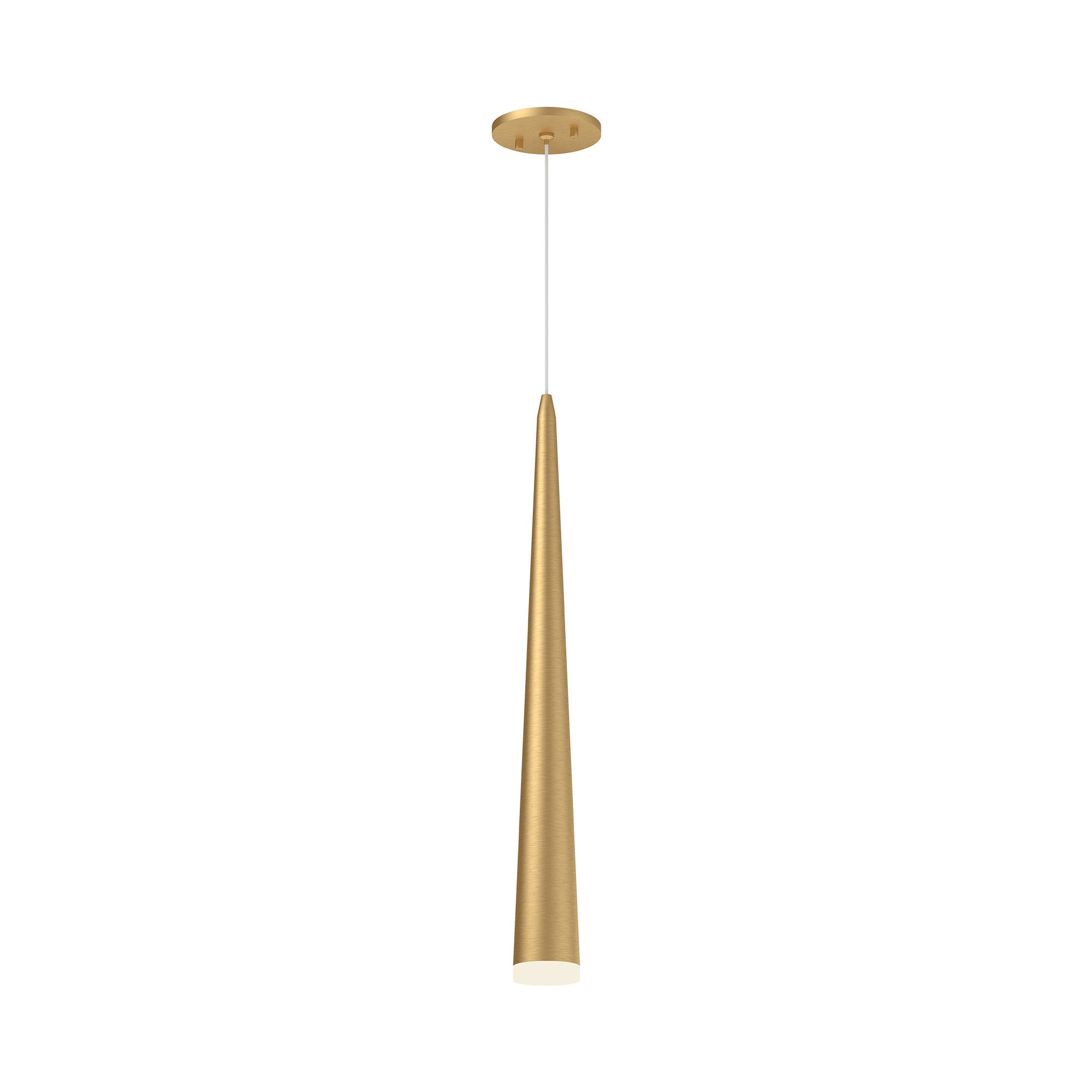 Mina LED Pendant in Brushed Gold Finish | Kuzco Lighting