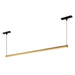 Mira Linear Pendant in Brushed Gold Finish | Kuzco Lighting
