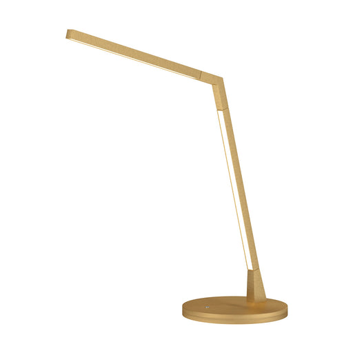 Miter LED Table Lamp in Brushed Gold Finish | Kuzco Lighting