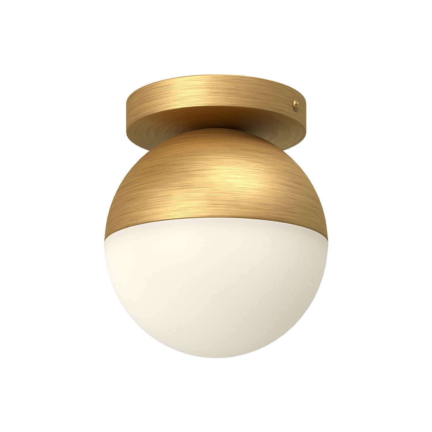 Monae Flush Mount in Brushed Gold/Opal Glass Finish | Kuzco Lighting