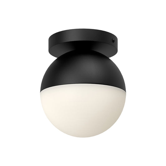 Monae Flush Mount in Black/Opal Glass Finish | Kuzco Lighting