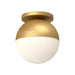 Monae Flush Mount in Brushed Gold/Opal Glass Finish | Kuzco Lighting