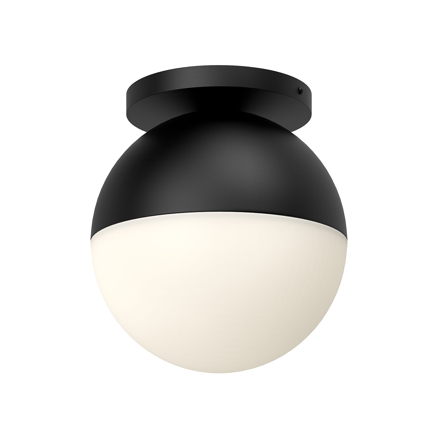 Monae Flush Mount in Black/Opal Glass Finish | Kuzco Lighting
